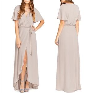 NWT SMYM Sophia Wrap Maxi Dress Ring Crisp Sz XS